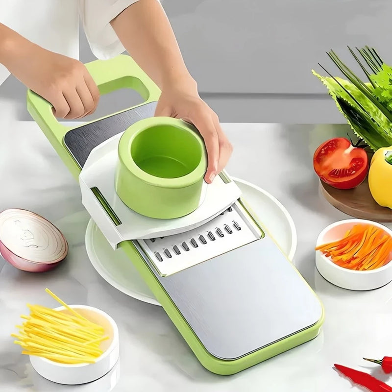 CortaFácil Pro - Cortador e Ralador de Legumes 5 em 1 Multifuncional
