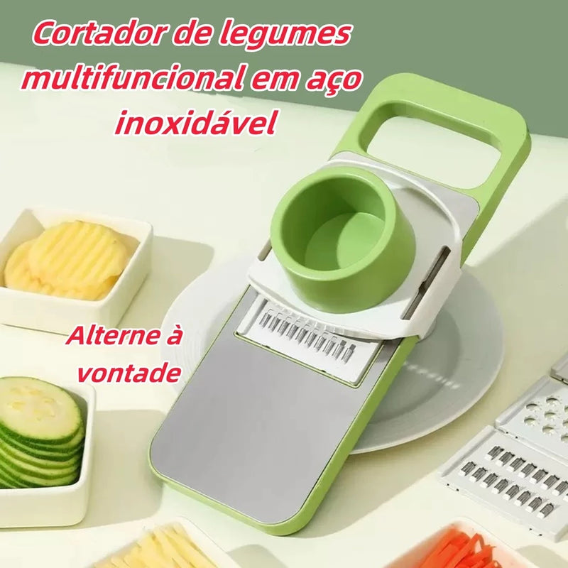 CortaFácil Pro - Cortador e Ralador de Legumes 5 em 1 Multifuncional