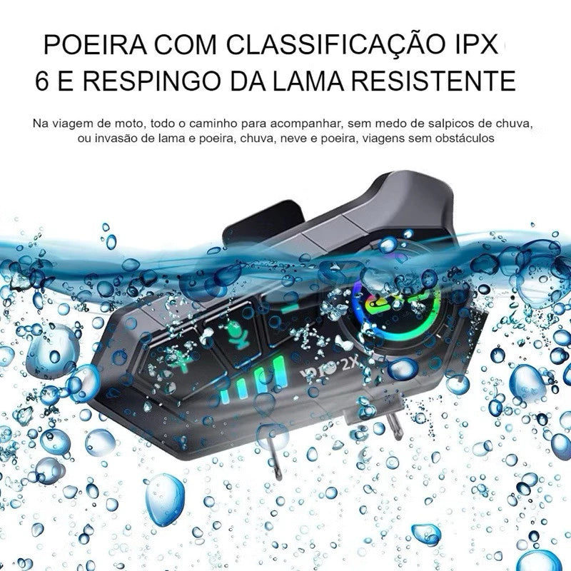 Fone de Ouvido para Capacete - Chamadas Mãos Livres